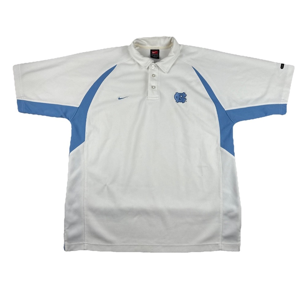 North Carolina Tarheels Mens Nike Team Dri Fit Polo white large